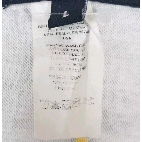 Black Label Affliction Womens Multicolor Logo Beaded Tee Shirt Large Side Braid - Picture 7 of 7